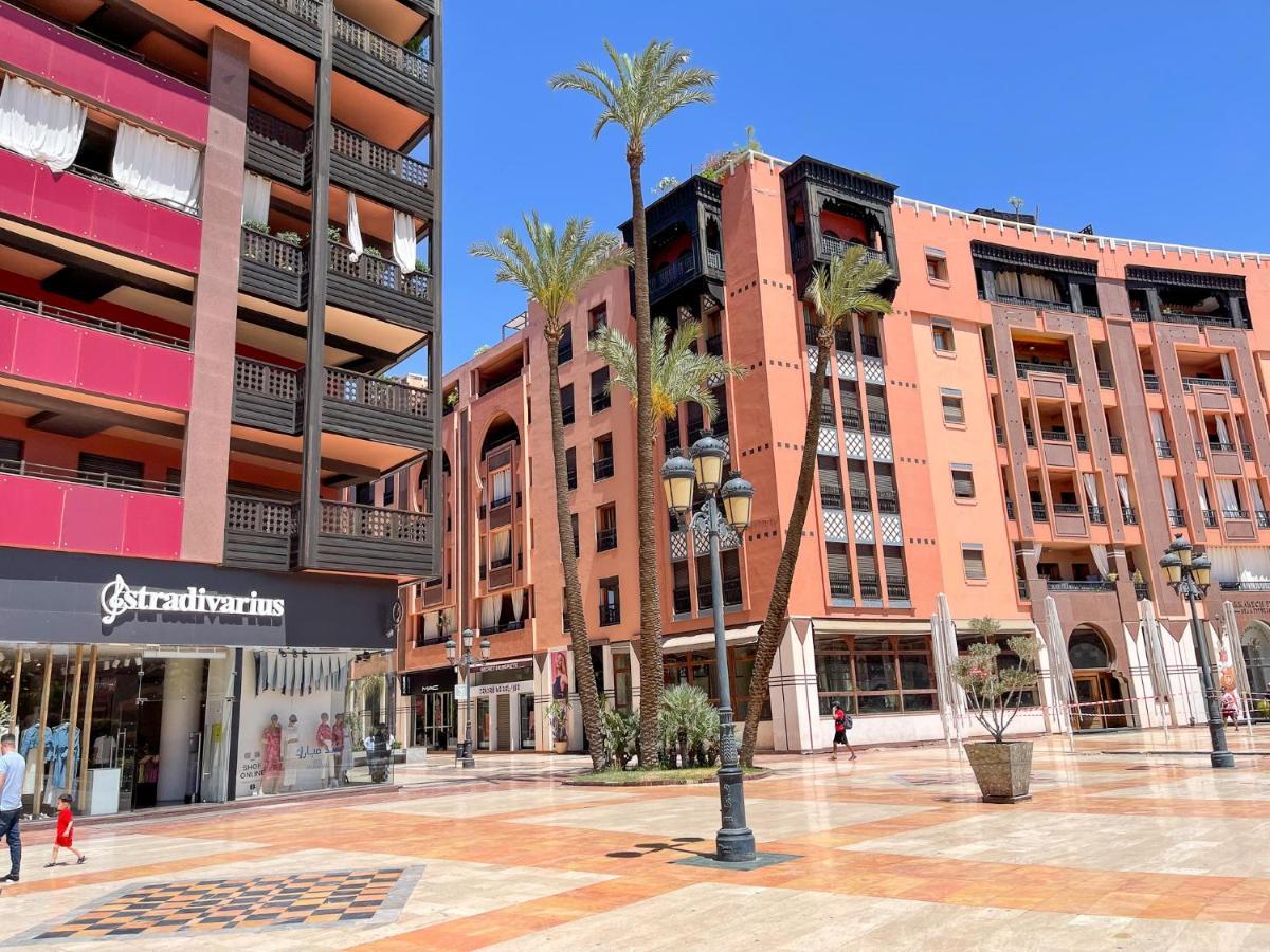 Appartement Haut Standing Gueliz Plaza Avec Vue Marrakesch Exterior foto