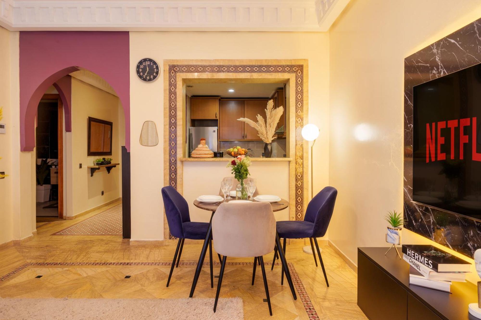 Appartement Haut Standing Gueliz Plaza Avec Vue Marrakesch Exterior foto