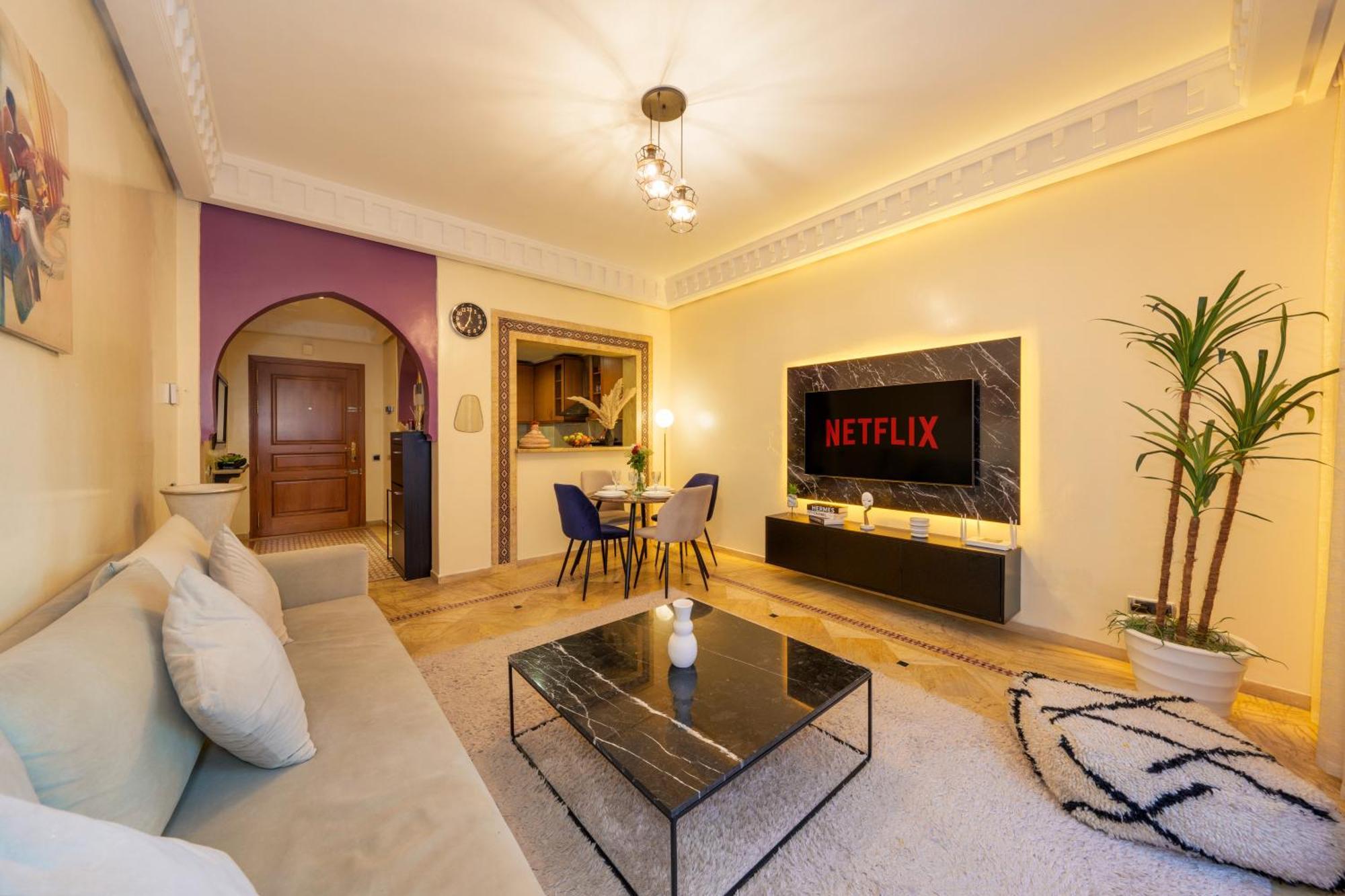Appartement Haut Standing Gueliz Plaza Avec Vue Marrakesch Exterior foto