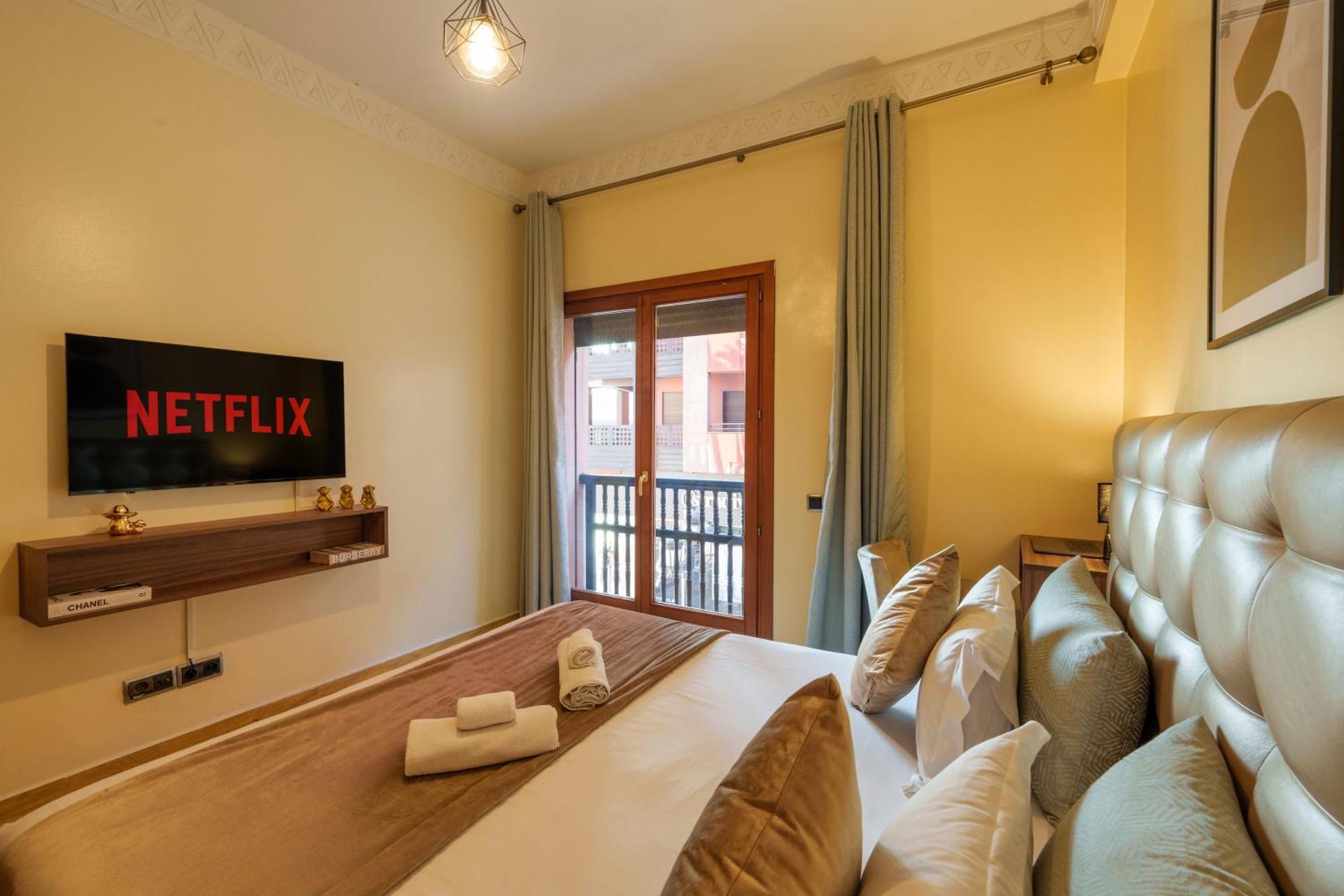Appartement Haut Standing Gueliz Plaza Avec Vue Marrakesch Exterior foto