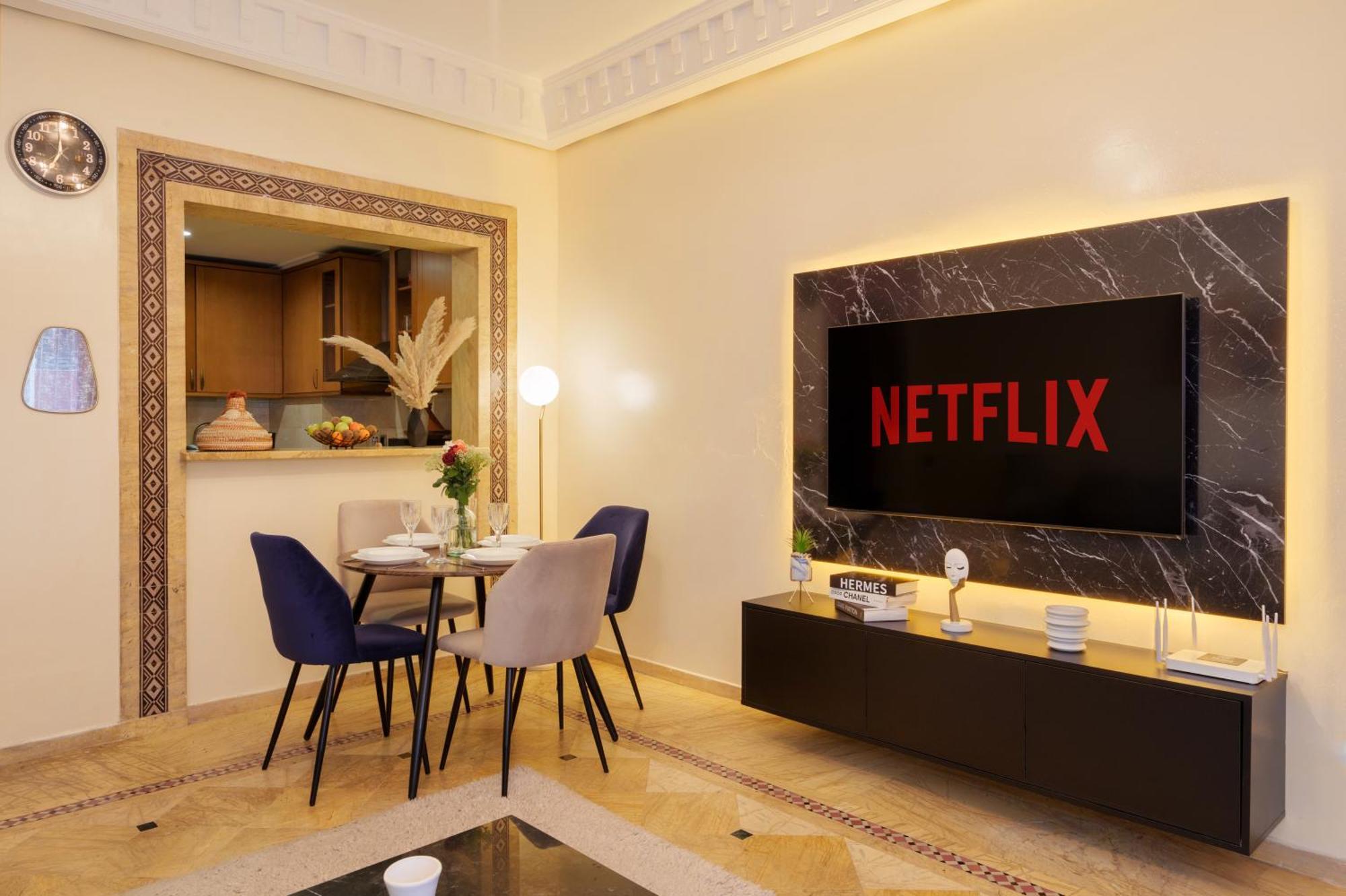 Appartement Haut Standing Gueliz Plaza Avec Vue Marrakesch Exterior foto