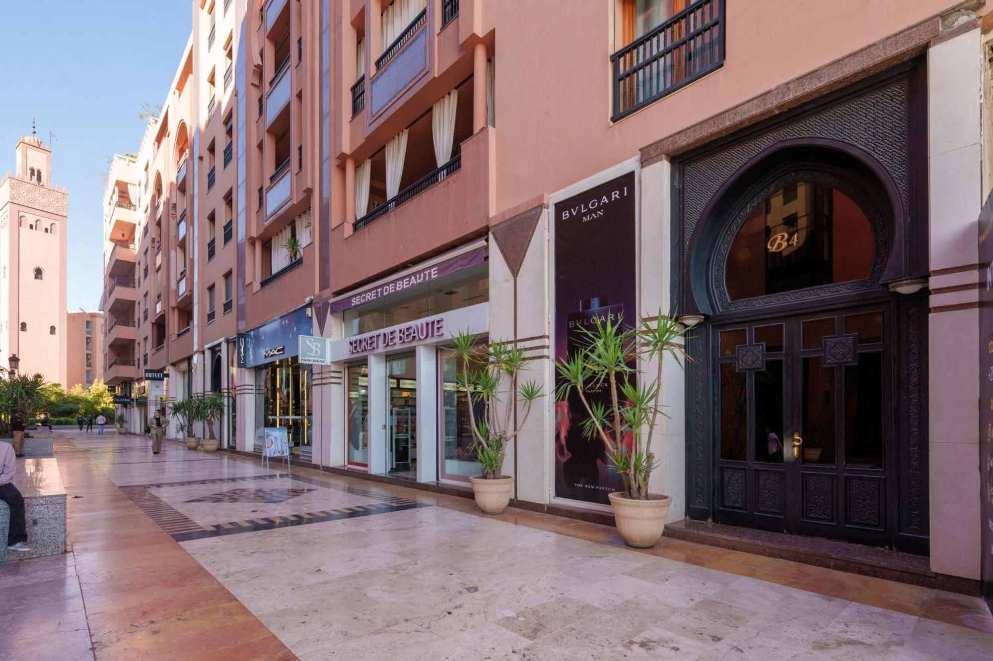 Appartement Haut Standing Gueliz Plaza Avec Vue Marrakesch Exterior foto